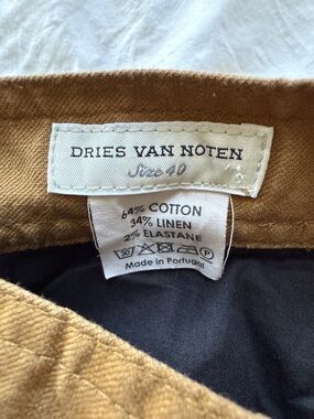 Dries Van Noten Wide-Leg Cropped Pants in Tan